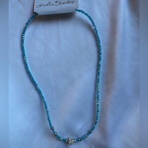 Fashion Jewelry Blue Beaded Necklace